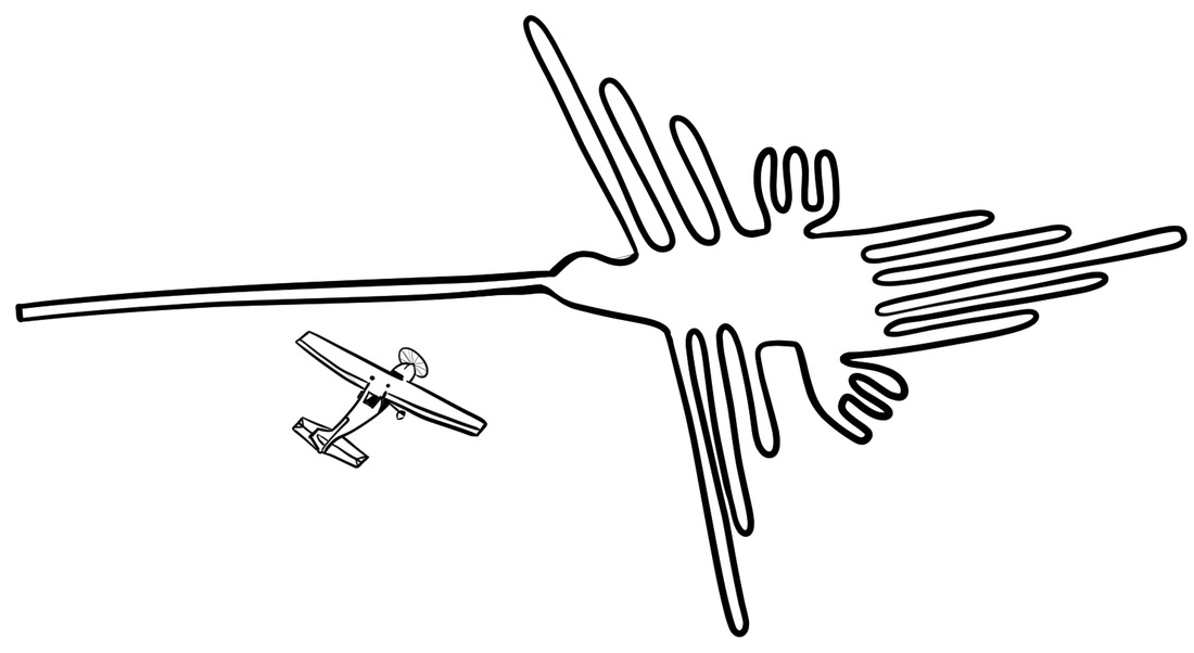Original hand-drawn design of Nazca Lines